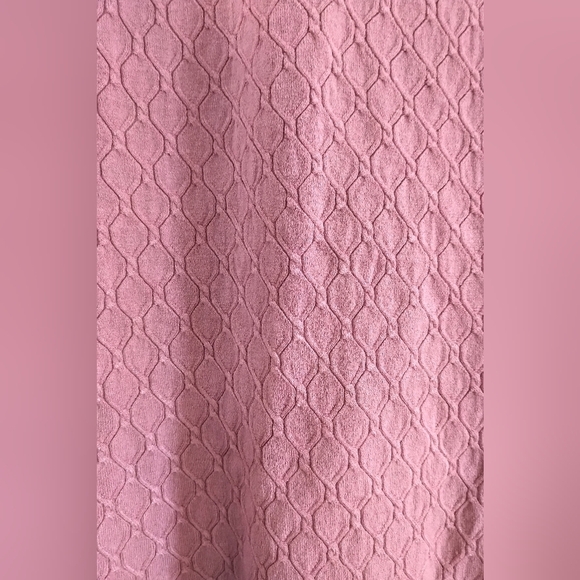 Vintage 90's Gap Barbie Sweater Dress Stretchy bodycon Cable Knit Mock Neck Pink - Picture 8 of 16